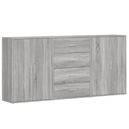 Sideboards 3 Stk. Grau Sonoma 60x31x84 cm Holzwerkstoff