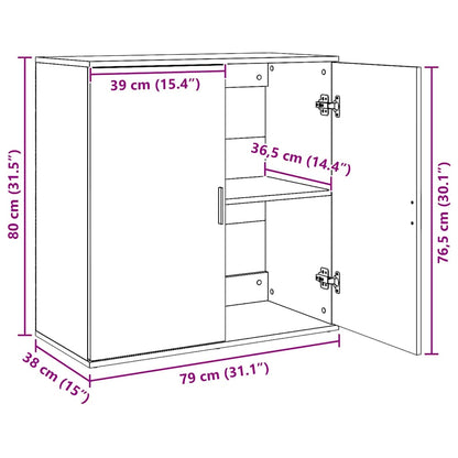 Sideboards 2 Stk. Weiß 79x38x80 cm Holzwerkstoff