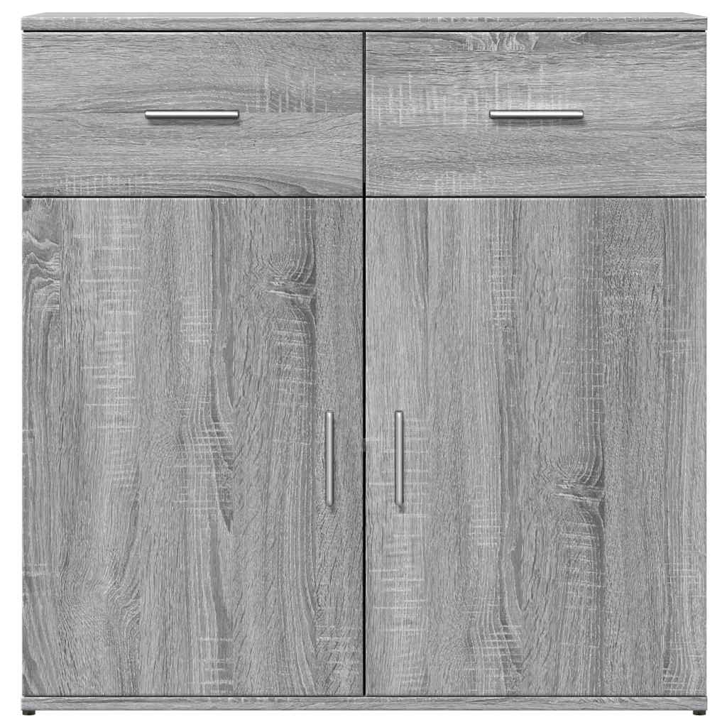 Sideboards 2 Stk. Grau Sonoma 79x38x80 cm Holzwerkstoff