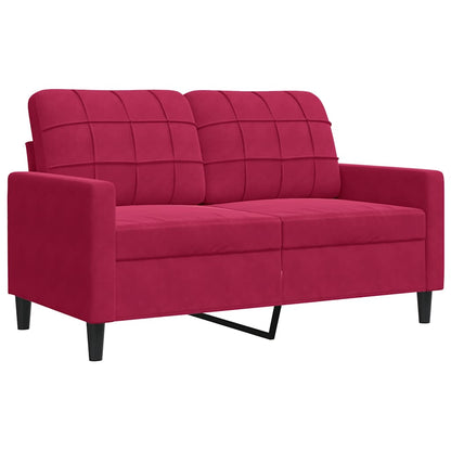 2-Sitzer-Sofa Weinrot 120 cm Samt