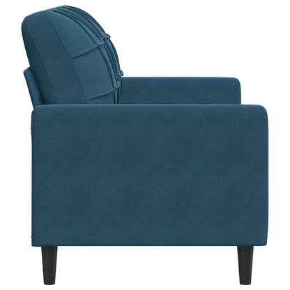 2-Sitzer-Sofa Blau 120 cm Samt