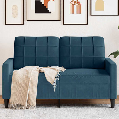 2-Sitzer-Sofa Blau 120 cm Samt