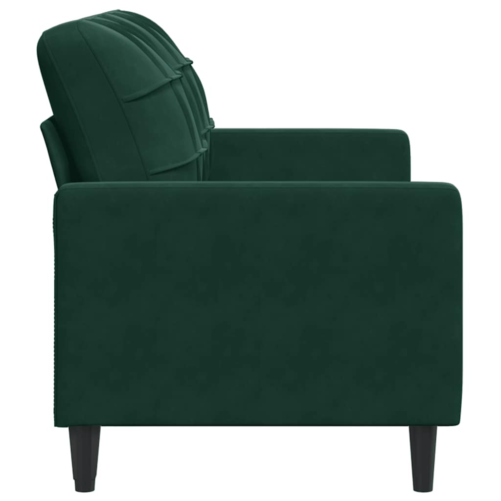 2-Sitzer-Sofa Dunkelgrün 140 cm Samt