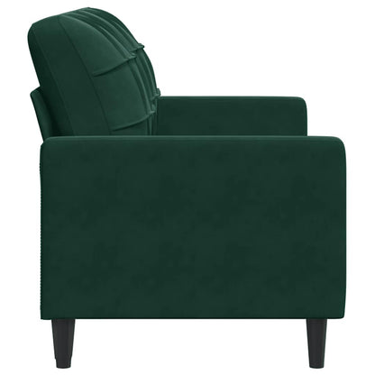 2-Sitzer-Sofa Dunkelgrün 140 cm Samt