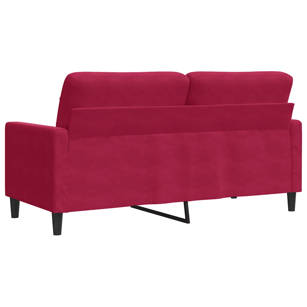 2-Sitzer-Sofa Weinrot 140 cm Samt