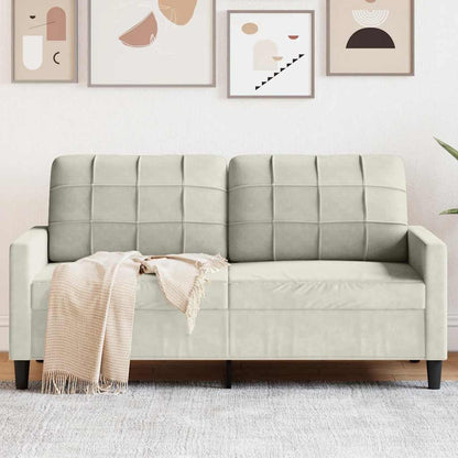 2-Sitzer-Sofa Creme 140 cm Samt