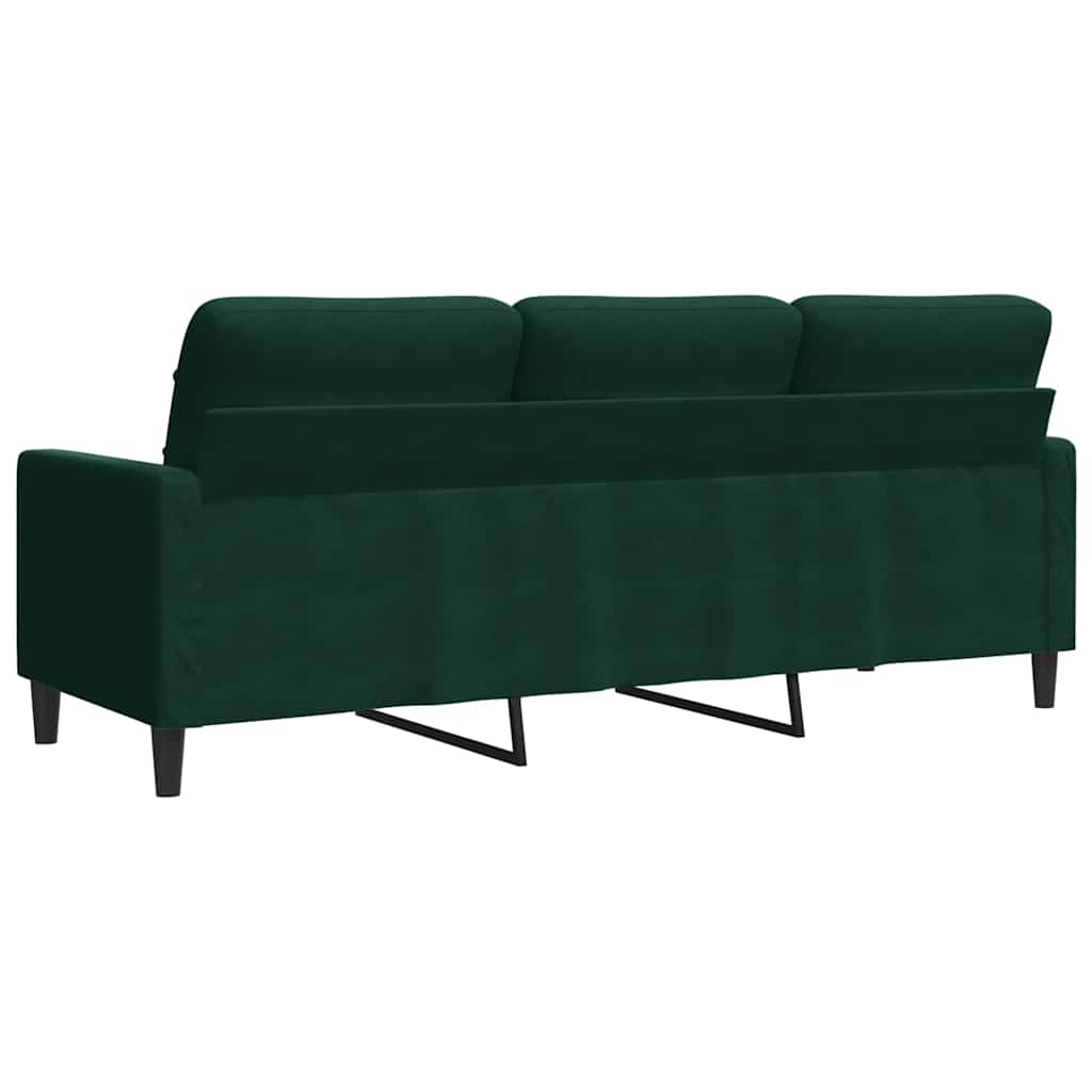 3-Sitzer-Sofa Dunkelgrün 180 cm Samt