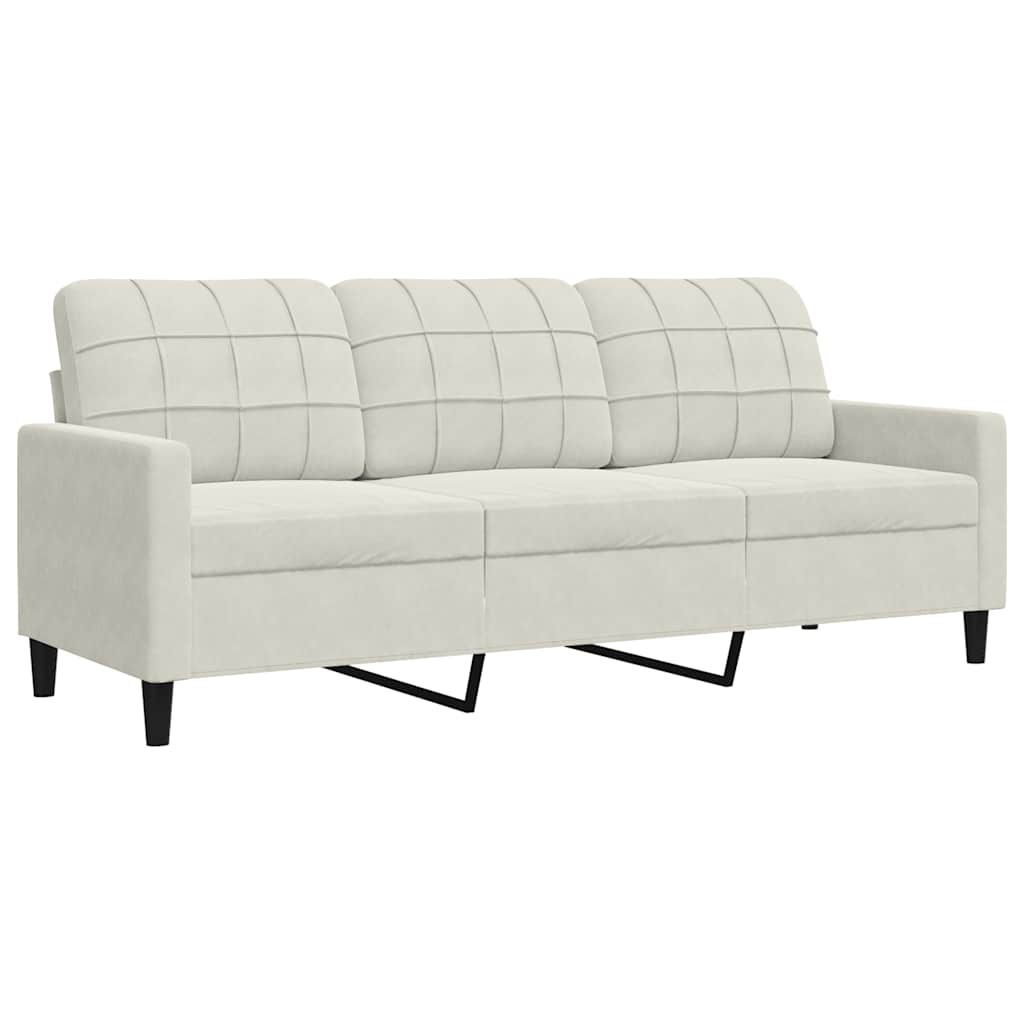 3-Sitzer-Sofa Creme 180 cm Samt