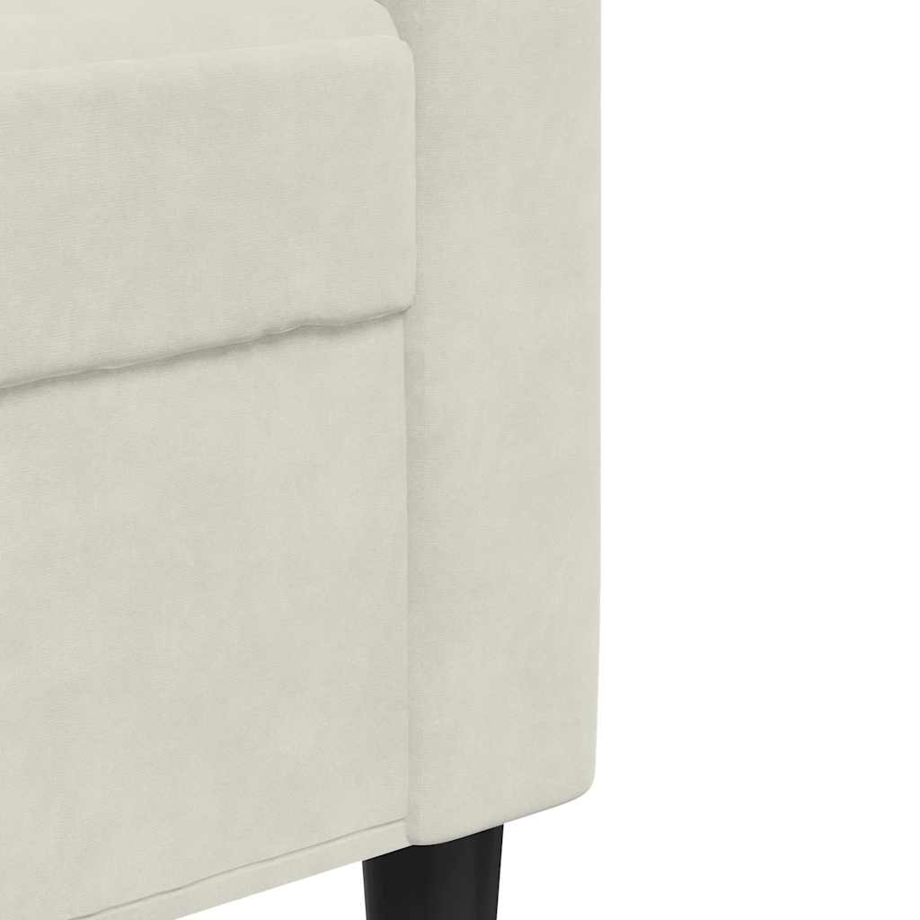 3-Sitzer-Sofa Creme 180 cm Samt