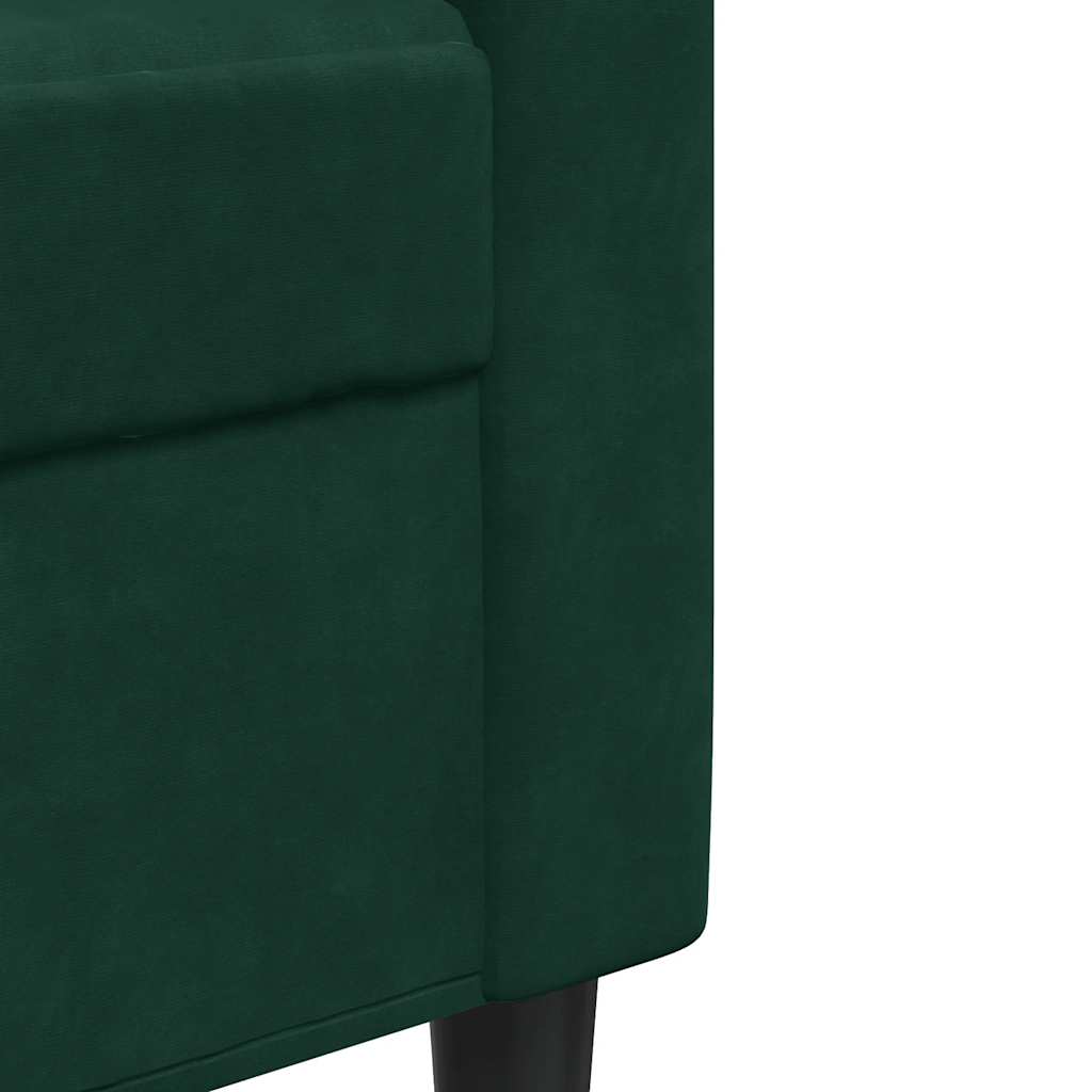 3-Sitzer-Sofa Dunkelgrün 210 cm Samt