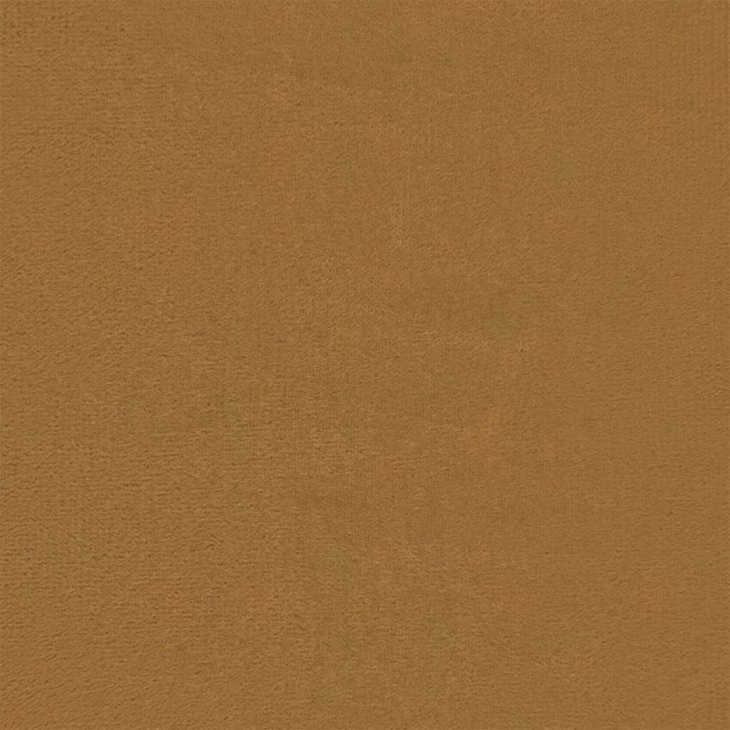 2-tlg. Sofagarnitur mit Kissen Braun Samt