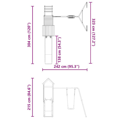 Spielturm Massivholz Kiefer