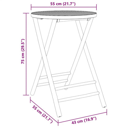 3-tlg. Bistro-Set Bambus