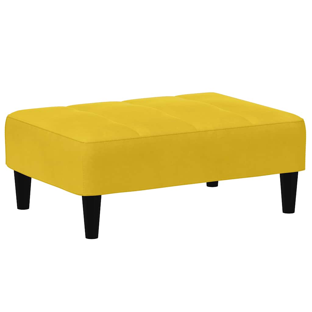 Fußhocker Gelb 77x55x31 cm Samt
