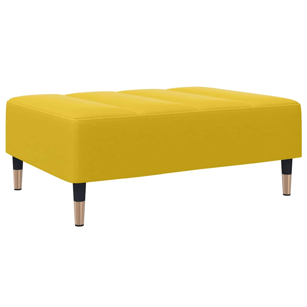Fußhocker Gelb 77x55x31 cm Samt