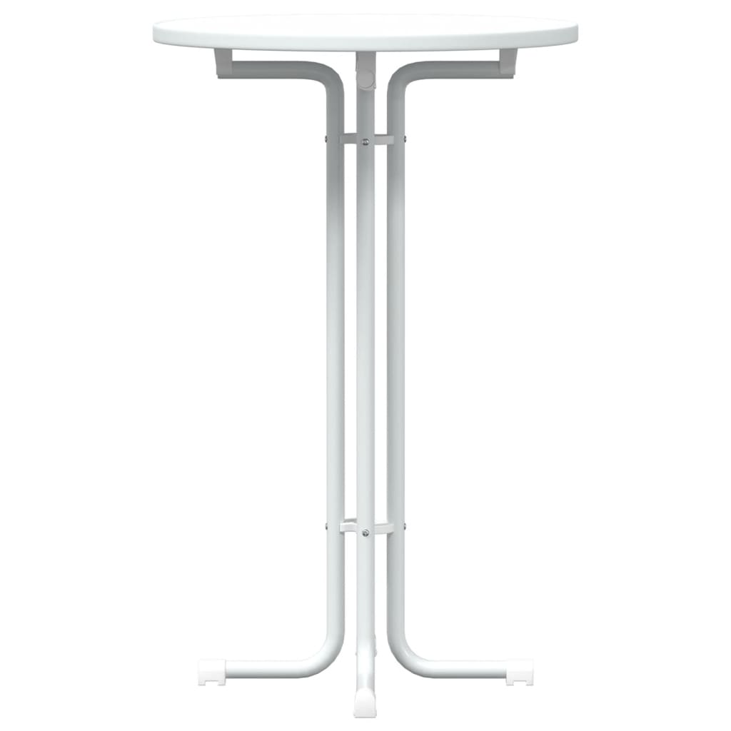 Bartisch Weiß Ø70x110 cm Holzwerkstoff und Stahl