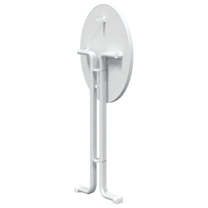 Bartisch Weiß Ø70x110 cm Holzwerkstoff und Stahl