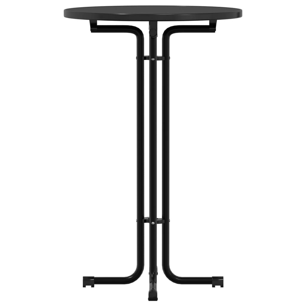 Bartisch Schwarz Ø70x110 cm Holzwerkstoff und Stahl