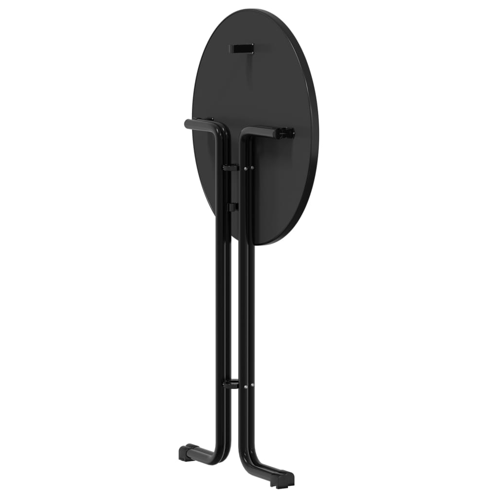 Bartisch Schwarz Ø70x110 cm Holzwerkstoff und Stahl