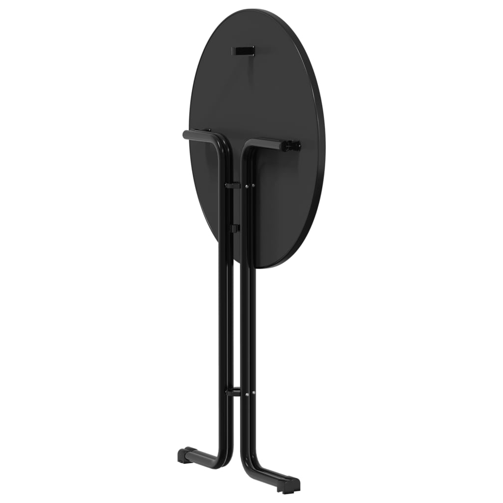 Bartisch Schwarz Ø80x110 cm Holzwerkstoff und Stahl