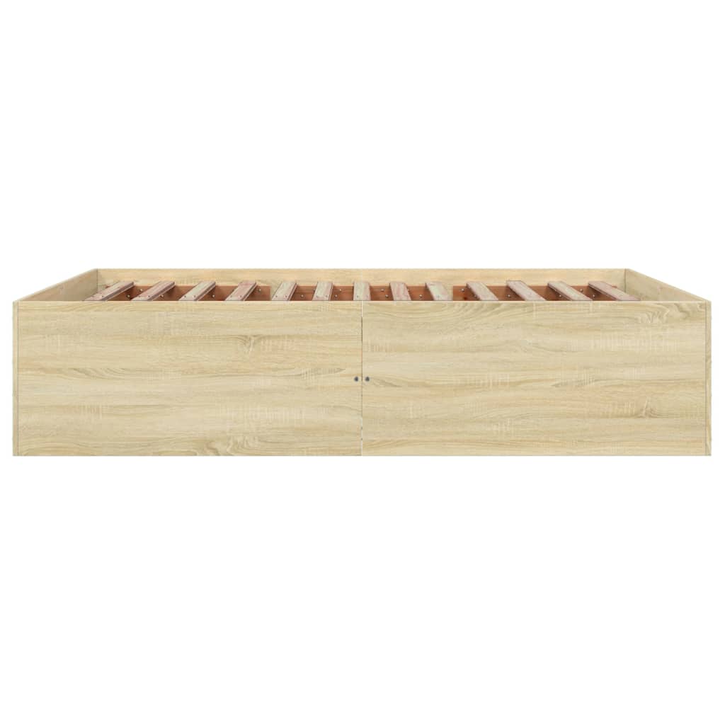 Bettgestell Sonoma-Eiche 150x200 cm Holzwerkstoff