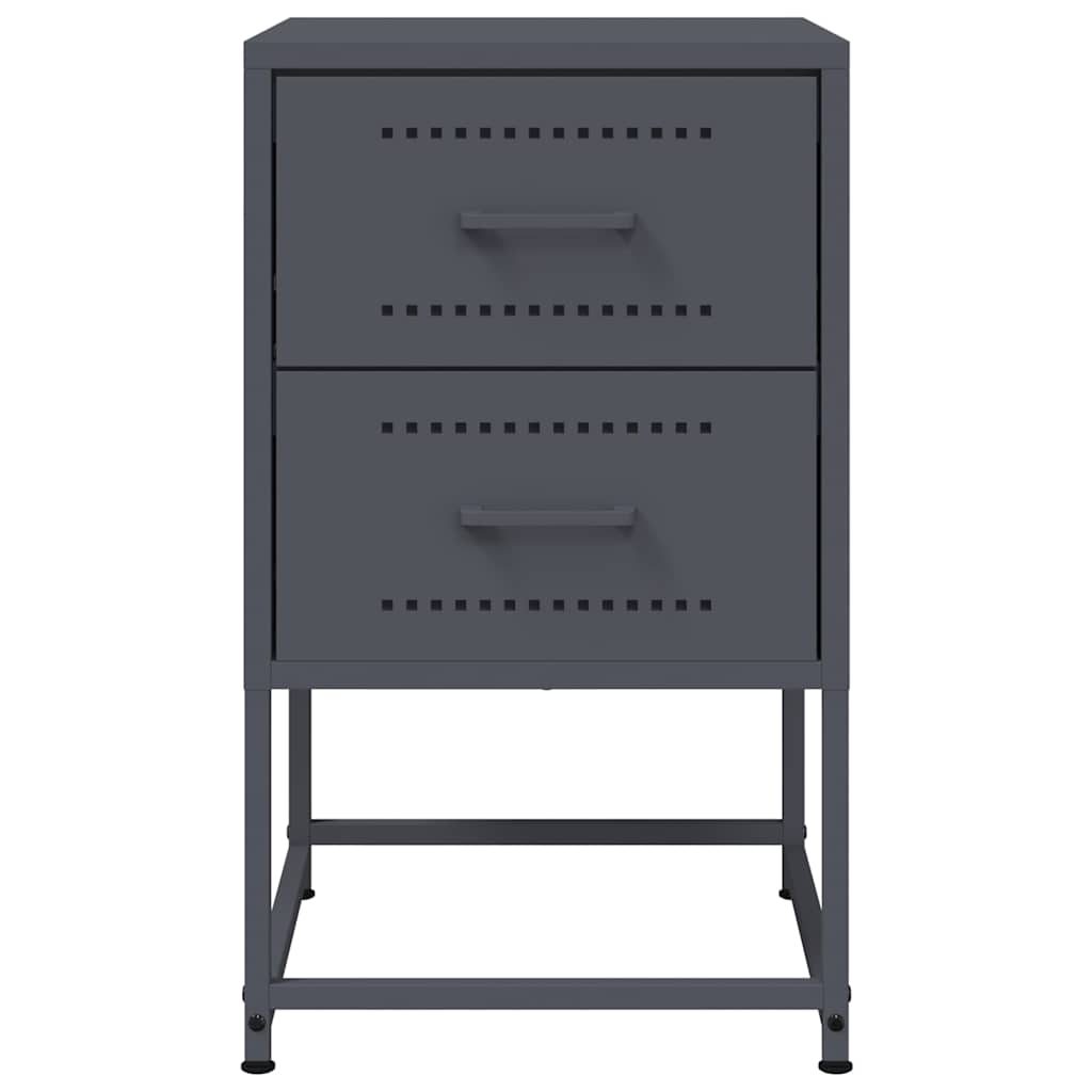 Nachttisch Anthrazit 36x39x60,5 cm Stahl