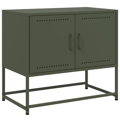 TV-Schrank Olivgrün 68,5x39x60,5 cm Stahl