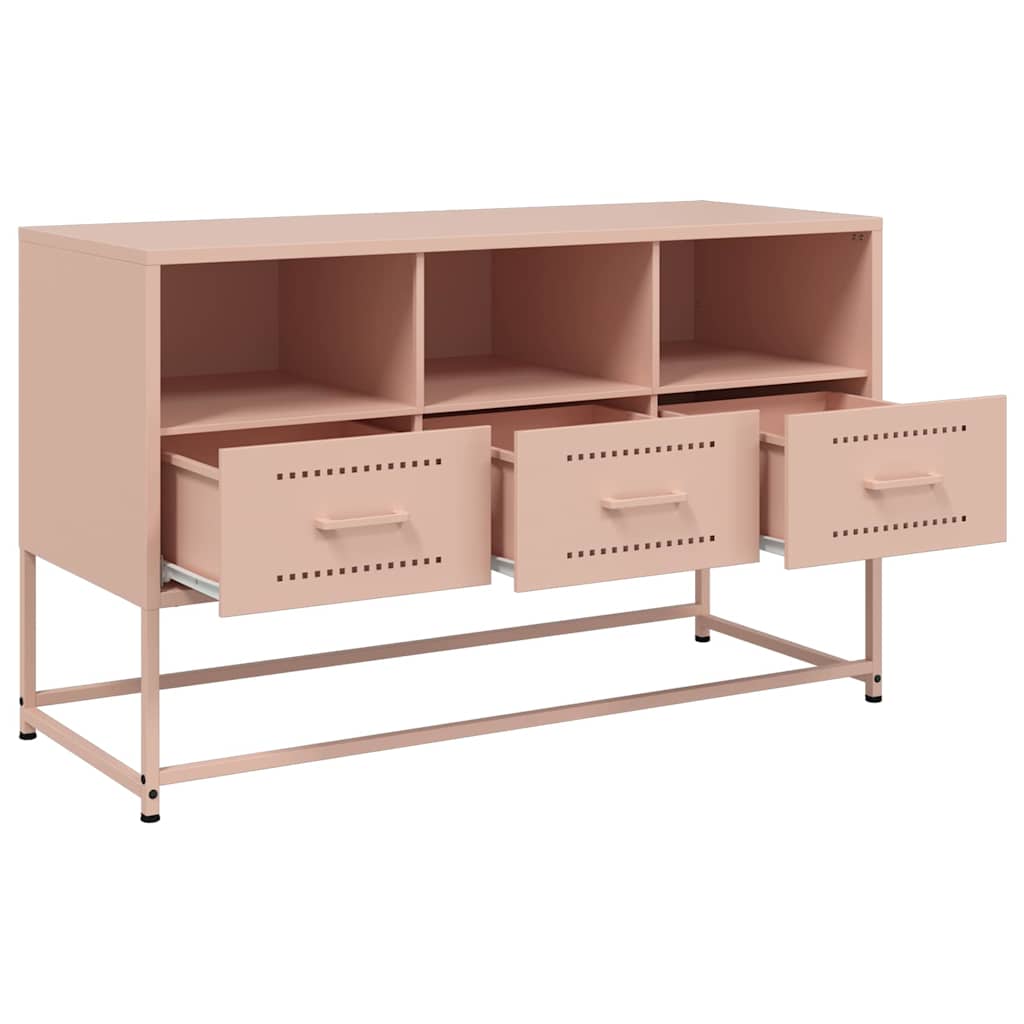 TV-Schrank Rosa 100,5x39x60,5 cm Stahl
