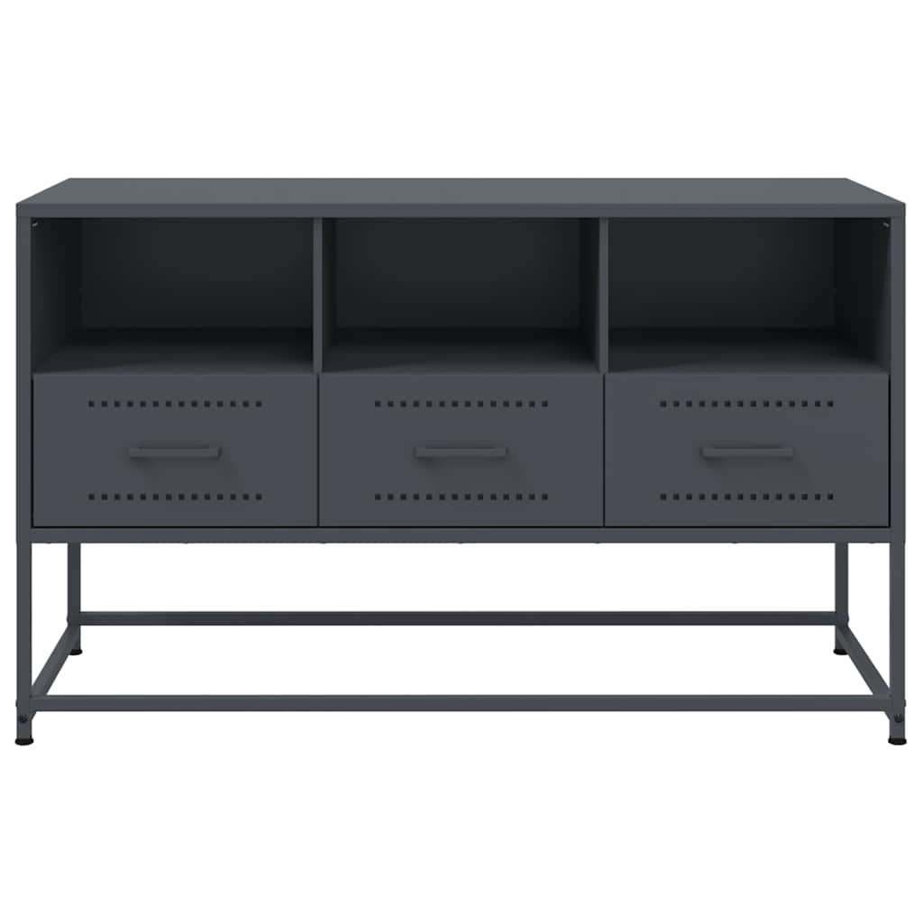 TV-Schrank Anthrazit 100,5x39x60,5 cm Stahl