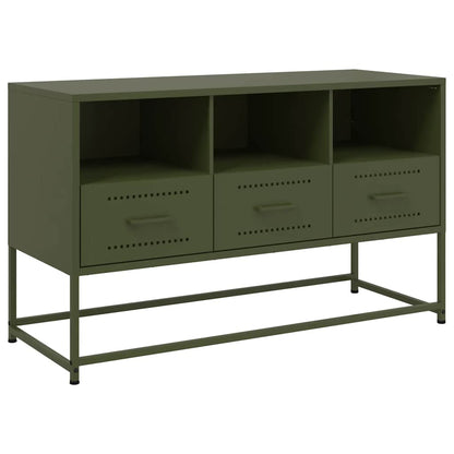 TV-Schrank Olivgrün 100,5x39x60,5 cm Stahl