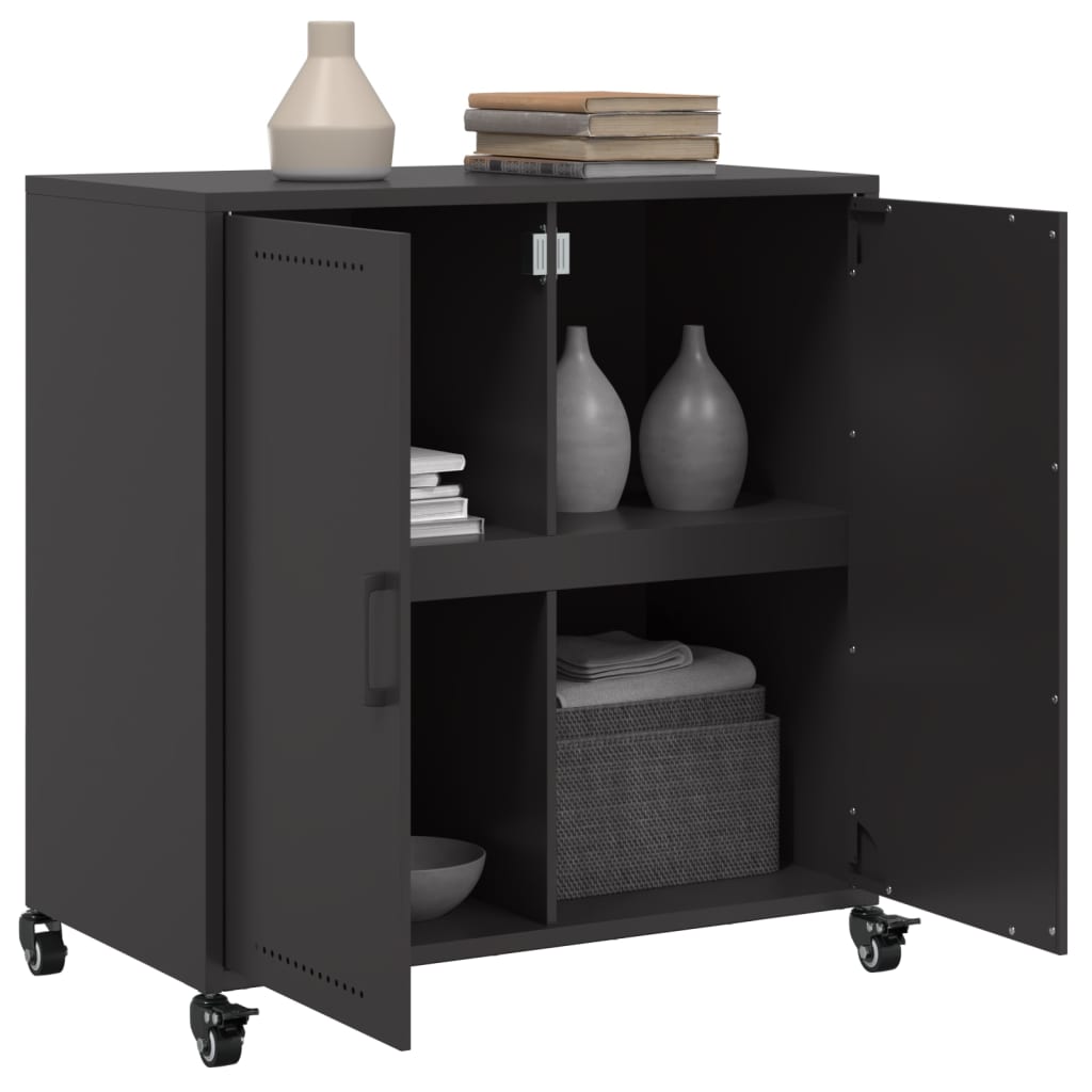 Sideboard Schwarz 68x39x72 cm Stahl