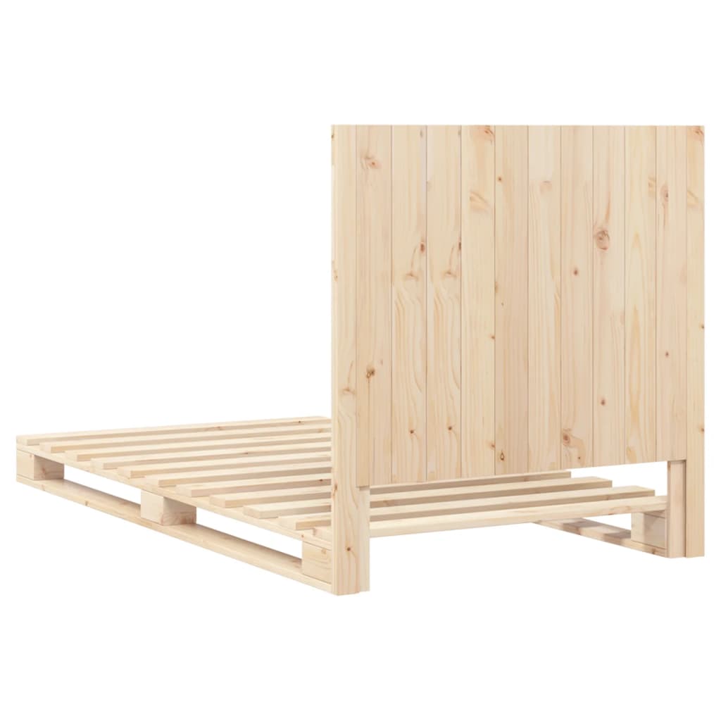 Massivholzbett mit Kopfteil 100x200 cm Kiefer