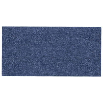 Wandkopfteilen 12 pcs Blau 30 x 15 cm Stoff