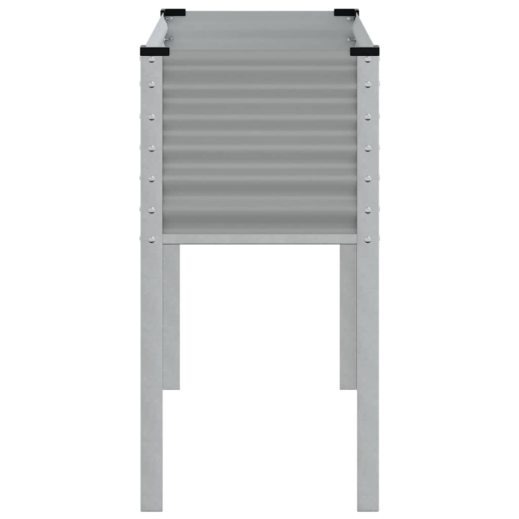 Pflanzkübel Grau 100x45x90 cm Stahl