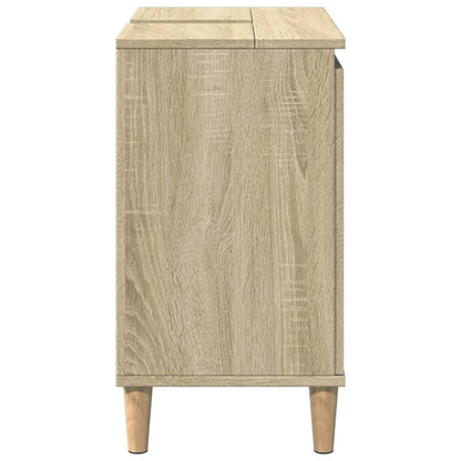 Waschbeckenunterschrank Sonoma-Eiche 58x33x60 cm Holzwerkstoff