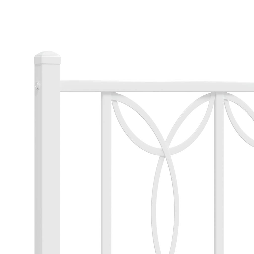 Ersatz-Kopfteil Metall Weiß 160 cm