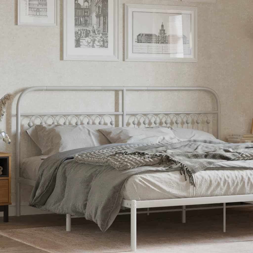 Ersatz-Kopfteil Metall Weiß 180 cm