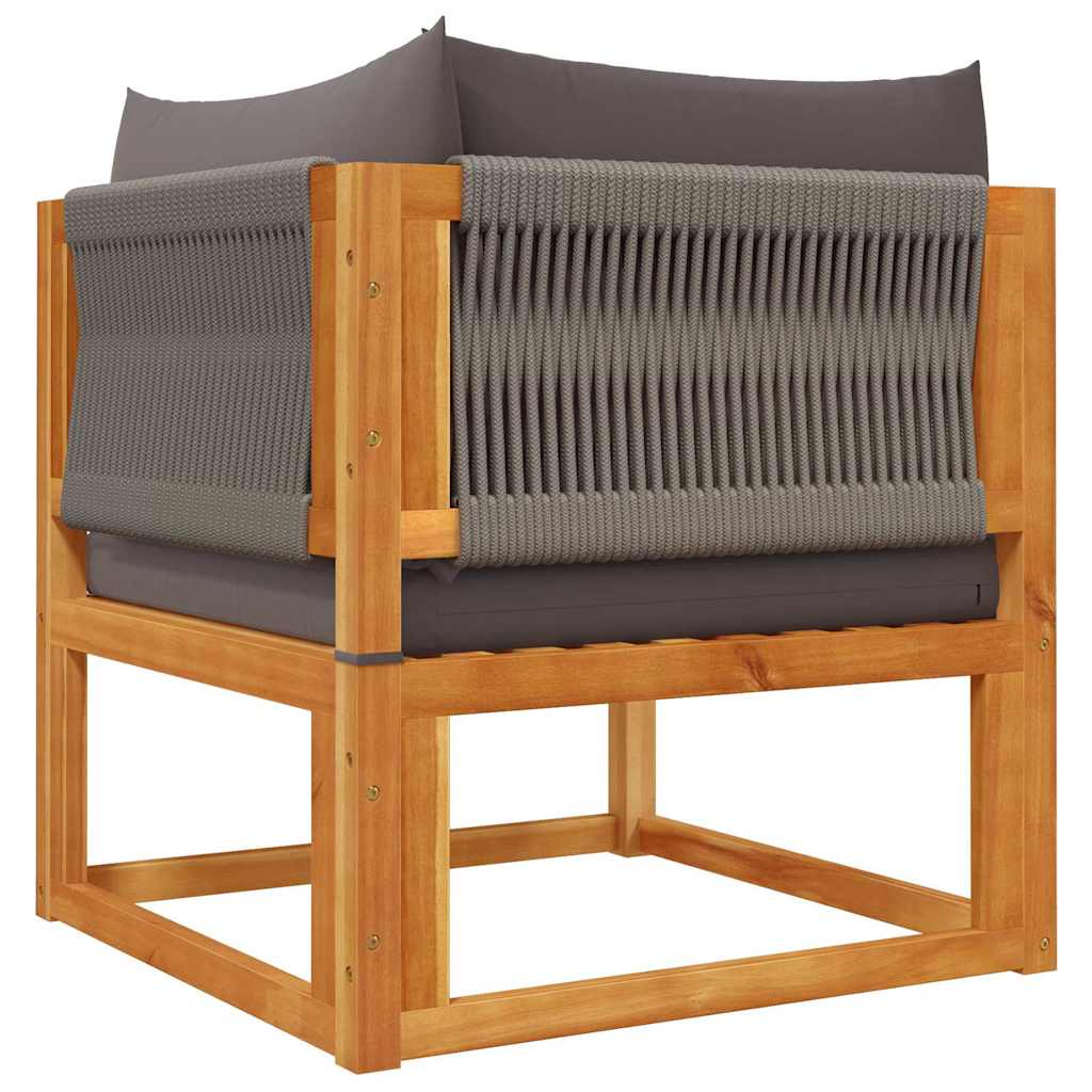 Gartensofa-Ecke mit Kissen Holz Akazie & Seil