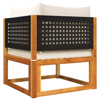 Gartensofa-Ecke mit Kissen Holz Akazie & Rattan