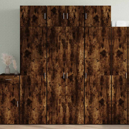 Hochschrank Räuchereiche 70x42,5x225 cm Holzwerkstoff