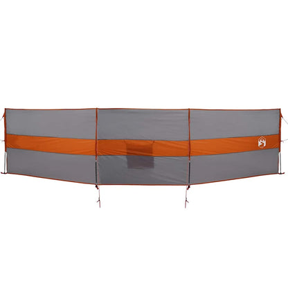 Camping-Windschutz Grau und Orange 490x123 cm Wasserdicht