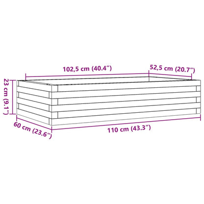 Pflanzkübel 110x60x23 cm Massivholz Kiefer