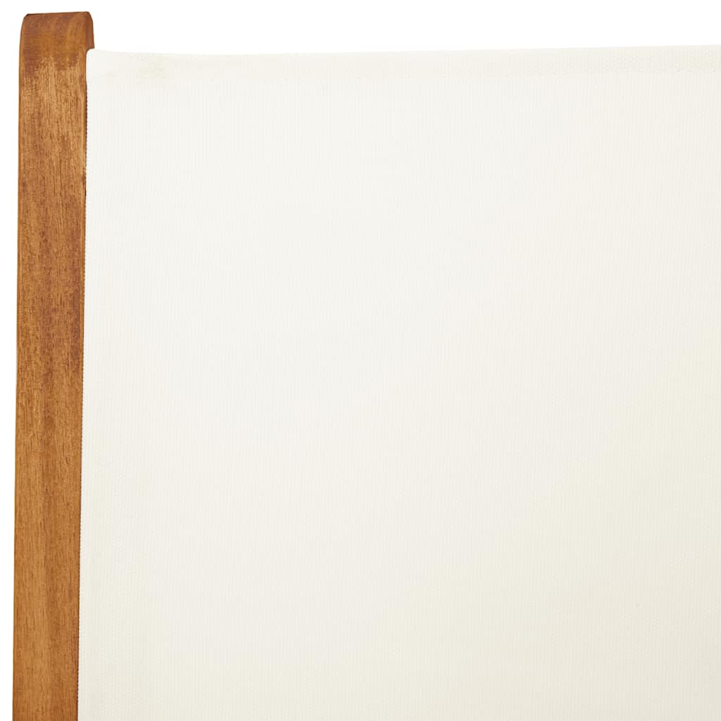 7-tlg. Garten-Essgruppe Stoff und Massivholz Cremeweiß