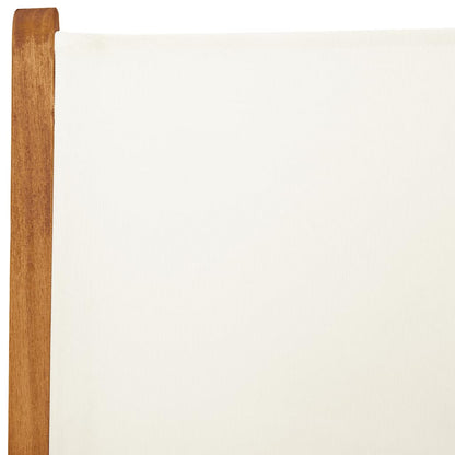 7-tlg. Garten-Essgruppe Stoff und Massivholz Cremeweiß