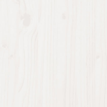 Hochbett mit Dach Weiß 90x200 cm Massivholz Kiefer