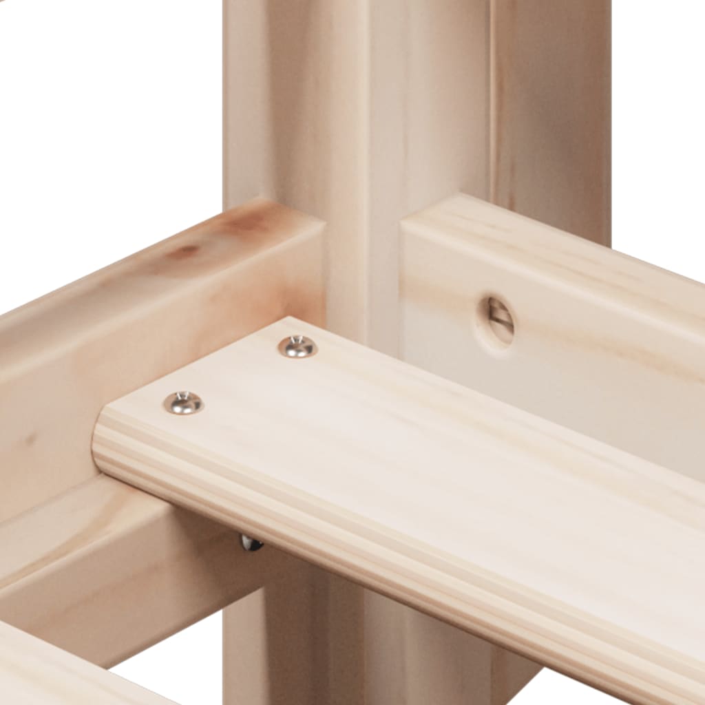 Hochbett mit Leiter und Dach 80x200 cm Massivholz Kiefer