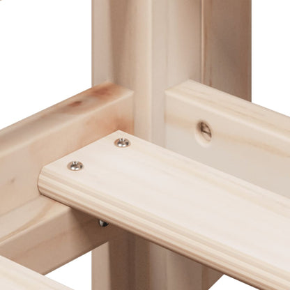 Hochbett mit Leiter und Dach 80x200 cm Massivholz Kiefer