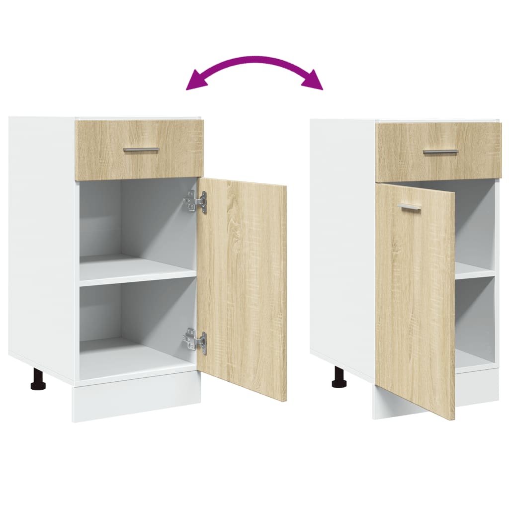 Schubunterschrank Lyon Sonoma-Eiche 40x46x81,5 cm Holzwerkstoff