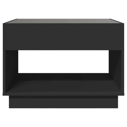Couchtisch mit Infinity-LED Schwarz 70x50x50 cm