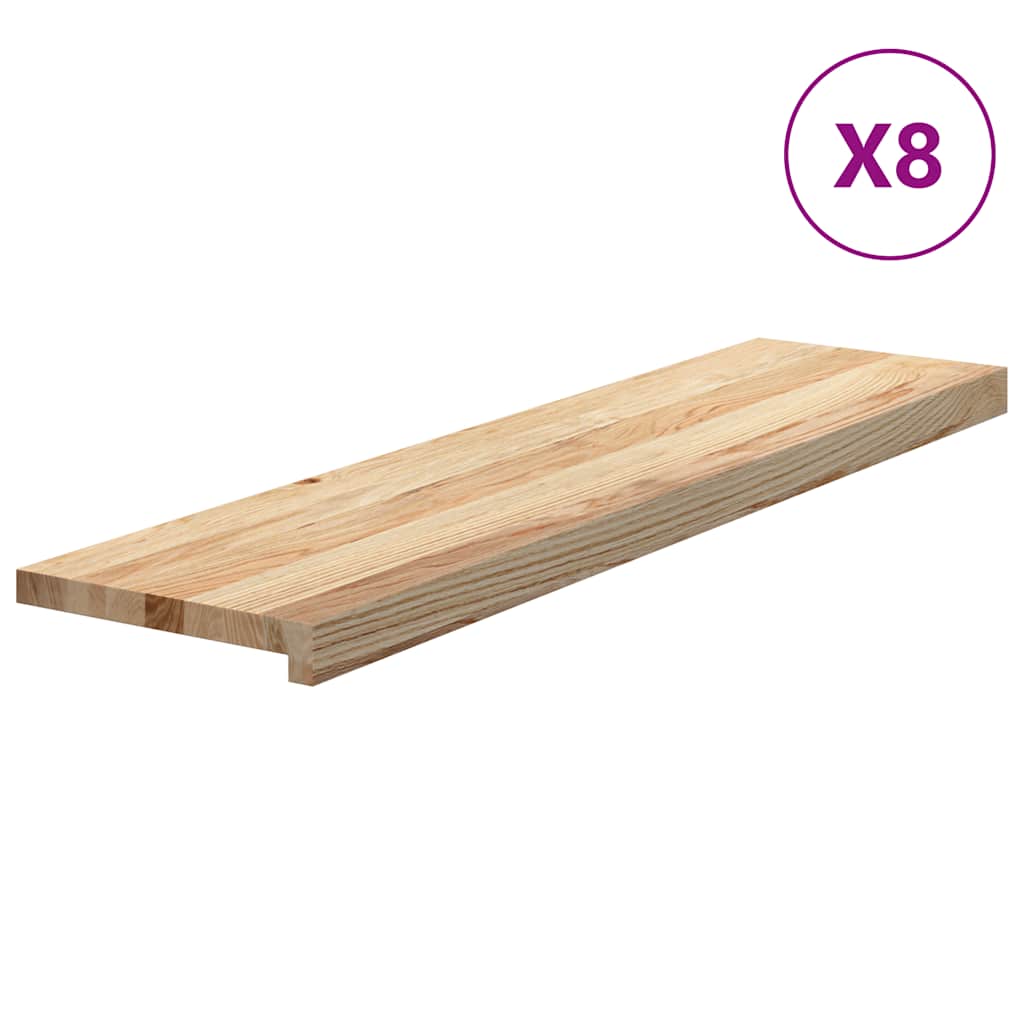 Treppenstufen 8 Stk. Unbehandelt 100x30x2 cm Massivholz Eiche